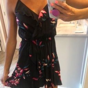 Hawaiian floral print dress